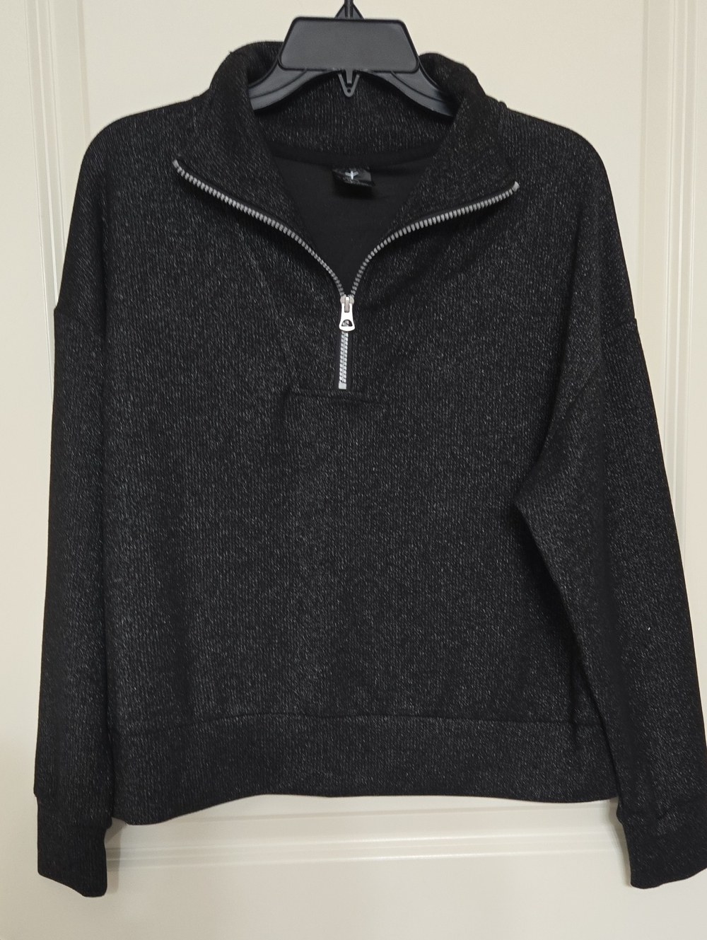Danskin Black Half-Zip Cozy Sweatshirt